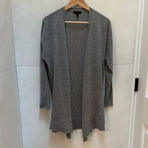 J. Crew Women's Lightweight 100% Merino Wool Longline Open Cardigan Small S